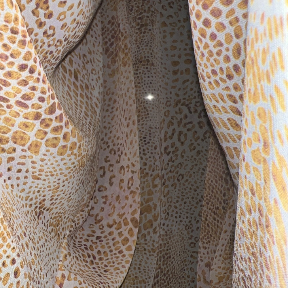 Show Me Your MuMu Peta Boo Tunic Kimono Womens M Sheer Animal Print Top Brown - Picture 10 of 10